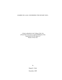 HAMBRE DEL ALMA: NOURISHING THE HUNGRY SOUL A thesis