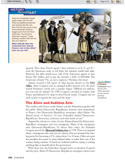 The Alien and Sedition Acts