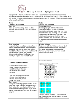 Stone Age Homework &ndash; Spring term 2 Year 3 Assignments &ndash; You