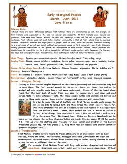 Early Aboriginal Peoples March