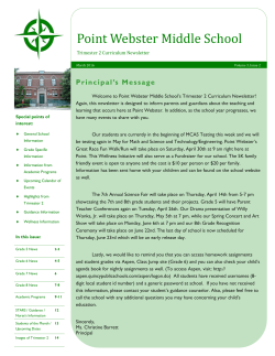 to view the full Trimester 2 Curriculum Newsletter!
