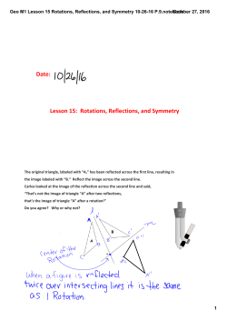 10-27-16 Geo R M1L15 Rotational and Line Symmetry