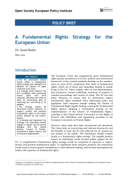 A Fundamental Rights Strategy for the European Union