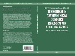 Terrorism in Asymmetrical Conflict: Ideological