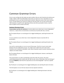 Common Grammar Errors