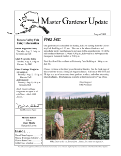 Master Gardener Update - University of Alaska Fairbanks
