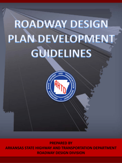 Roadway Design Plan Development Guidelines