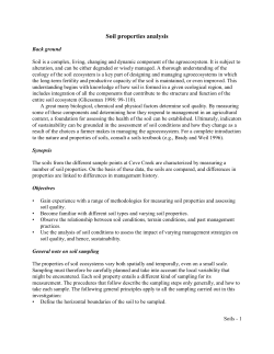 Soil properties analysis