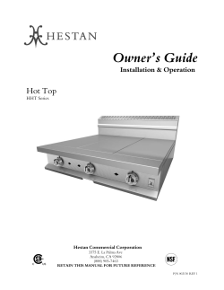 Hot Top Owner`s Guide