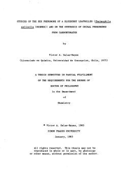 Studies of the the sex pheromone of a blueberry leafroller