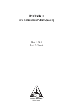 Brief Guide to Extemporaneous Public Speaking