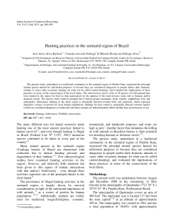 Hunting practices in the semiarid region of Brazil