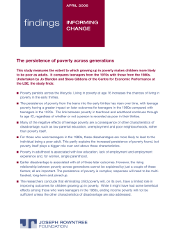 Findings - Joseph Rowntree Foundation