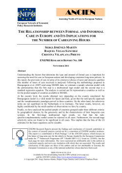 the relationship between formal and informal care in europe and its