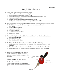 Simple MachinesPre-test