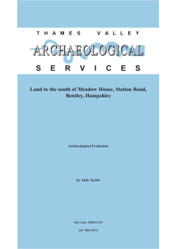 Evaluation report - Thames Valley Archaeological Services