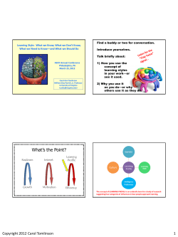 Learning Style: What We Know, What