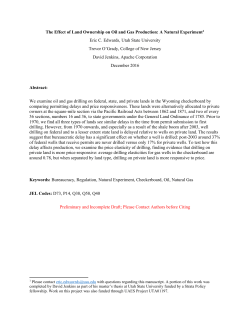 The Effect of Land Ownership on Oil and Gas Production: A Natural