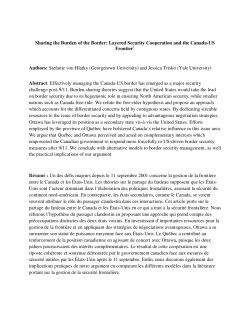 Sharing the Burden of the Border: Layered Security Cooperation