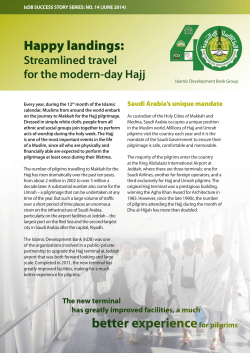 Happy landings: better experiencefor pilgrims