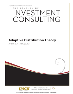 Adaptive Distribution Theory
