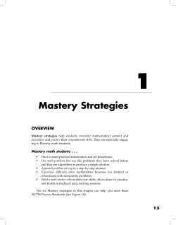 Mastery Strategies
