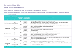 Canning Vale College - 2016 Ancient History &ndash; General Year 12