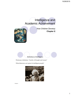 Intelligence and Academic Achievement