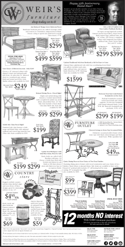 FRIDAY (Page 1) - Weir`s Furniture