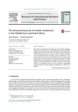 The demand elasticity of mobile telephones in the Middle East and