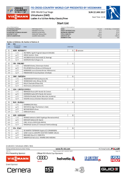 Start List - FIS-Ski