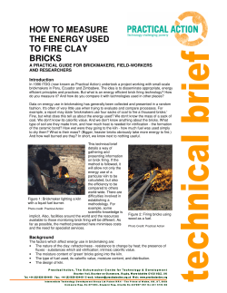 how to measure the energy used to fire clay bricks