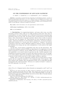 On the compression of low rank matrices