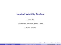 Implied Volatility Surface - Faculty Web Server