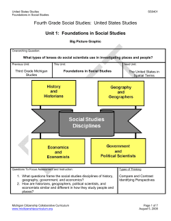 United States Studies Unit 1: Foundations in Social Studies