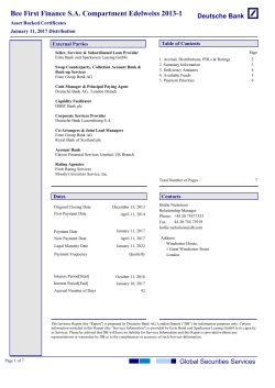 IR Debt Edelweiss II Investor Report January 2017