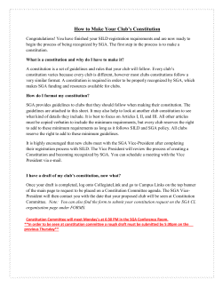 How to Make Your Club`s Constitution