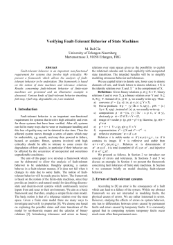 Verifying Fault-Tolerant Behavior of State Machines