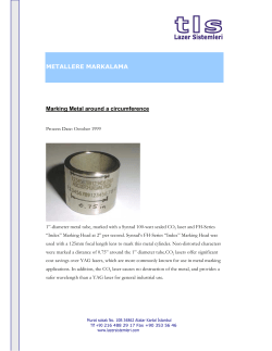 METALLERE MARKALAMA Marking Metal around a circumference