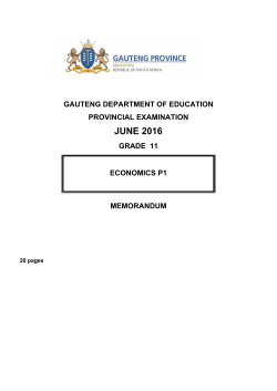 Gr 11 Economics Memo P1 EDITTED