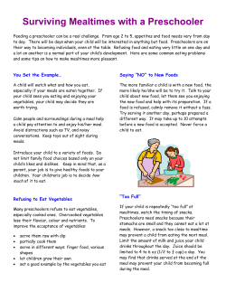 Surviving Mealtimes with a Preschooler