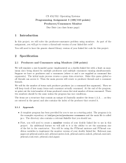 Producers/Consumers Monitor