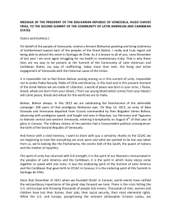 message of the president of the bolivarian - venezuela