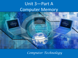 Unit 3 Part A Memory PowerPoint