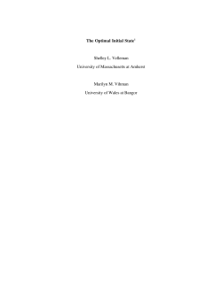 The Optimal Initial State - Rutgers Optimality Archive