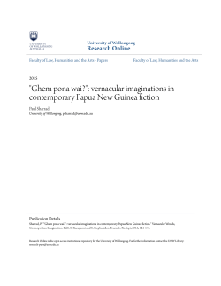 "Ghem pona wai?": vernacular imaginations in