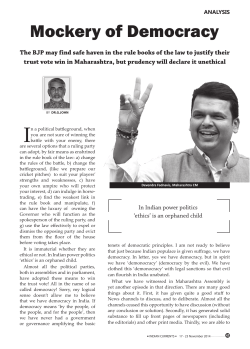 Mockery of Democracy - Dr.G.John, Associate Professor