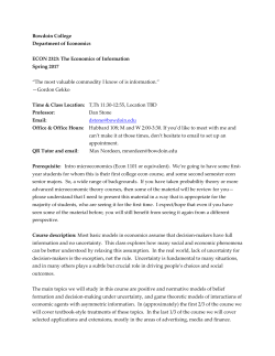 Economics of Information syllabus