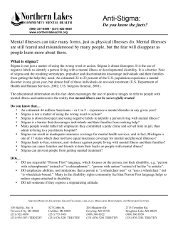 Anti-Stigma - Northern Lakes Community Mental Health