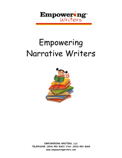 Thio Empowering Narrative Writers Handout